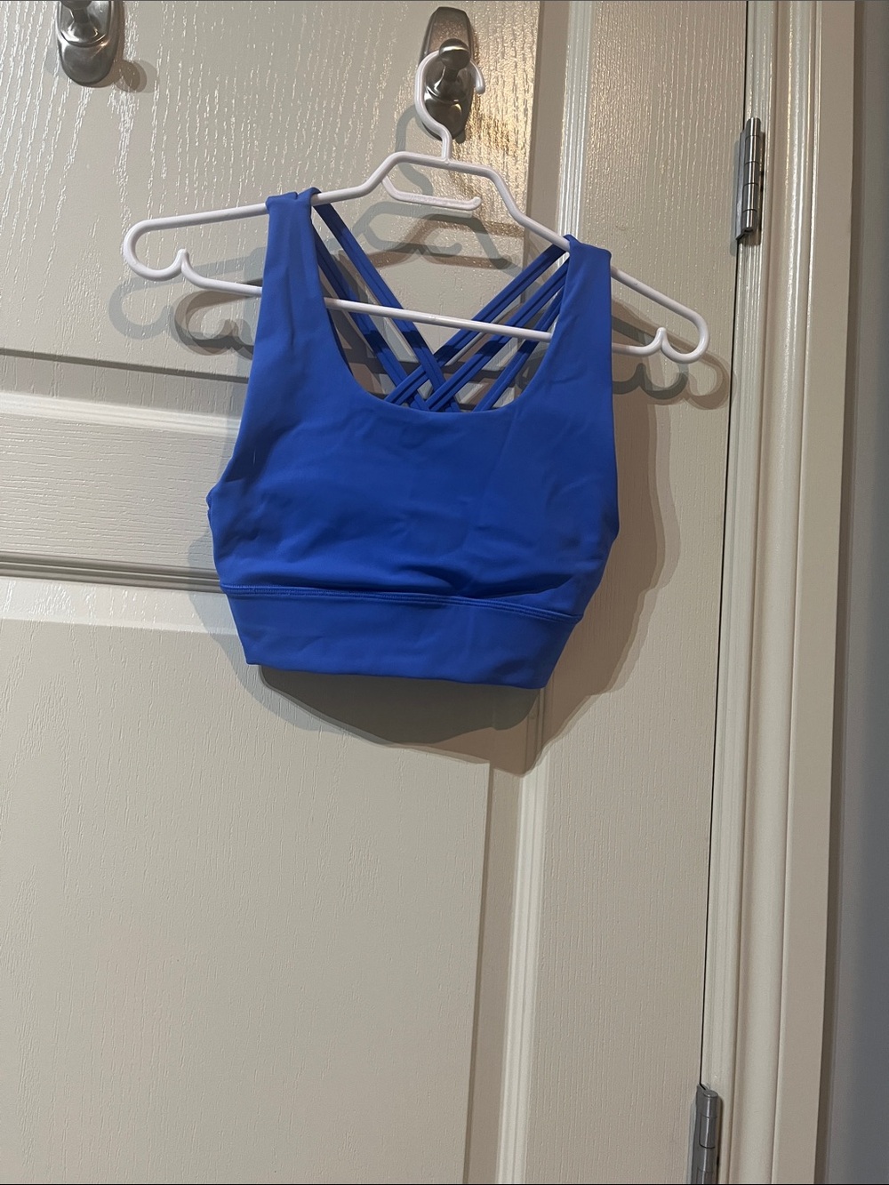 TNA Strappy Back Sports Bra in Royal Blue